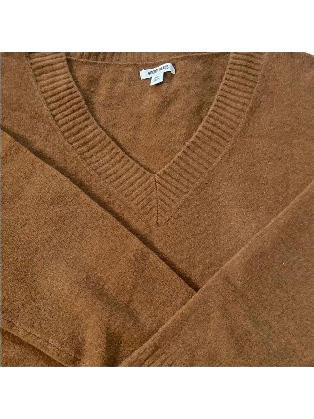 Men's V-Neck Sweater XXL Toffee Brown - Picture 8 of 8